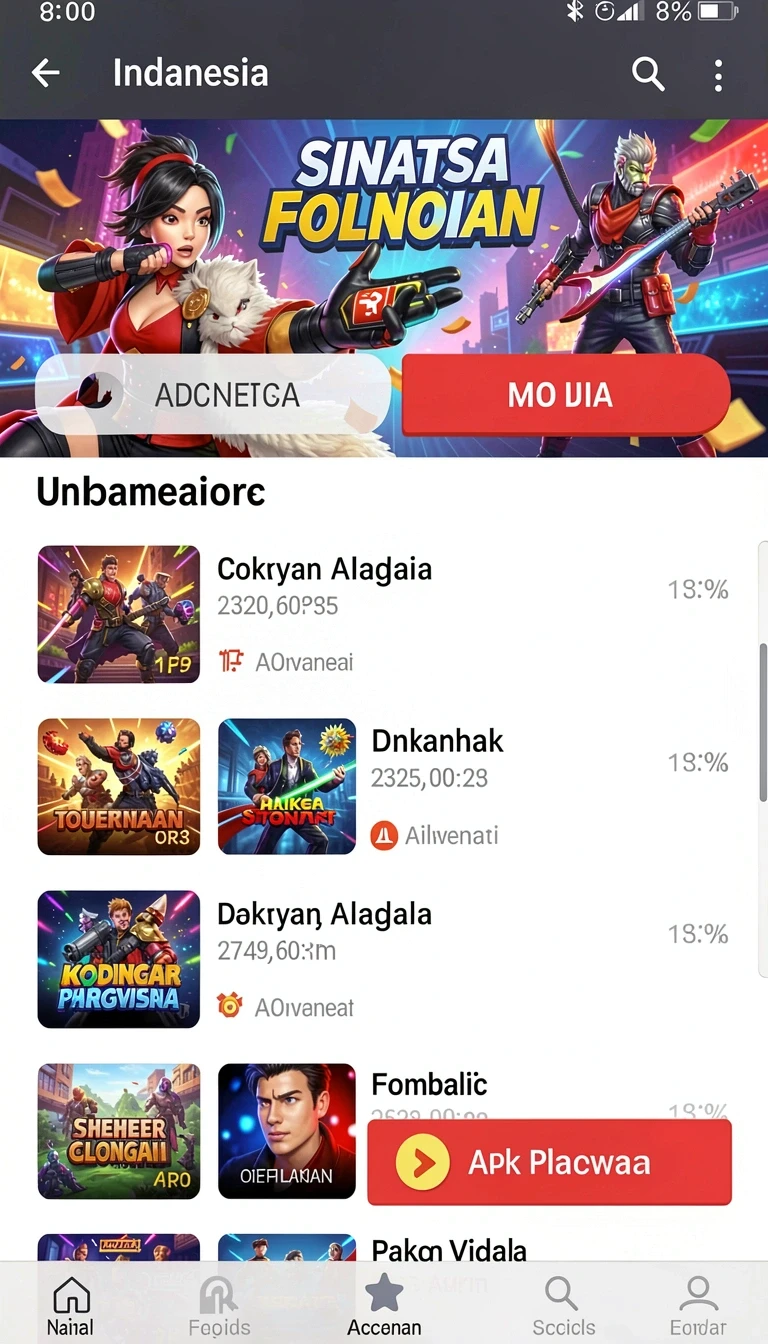 Tampilan utama aplikasi win199 APK Versi Terbaru untuk Android 2026 yang intuitif dan efisien.